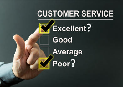 Customer Service. Excellent, Good, Average, Poor?